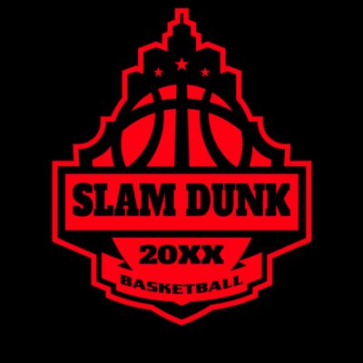SLAM DUNK Basketball Logo Template Thumbnail