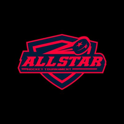 All Star Hockey Tournament logo template Thumbnail